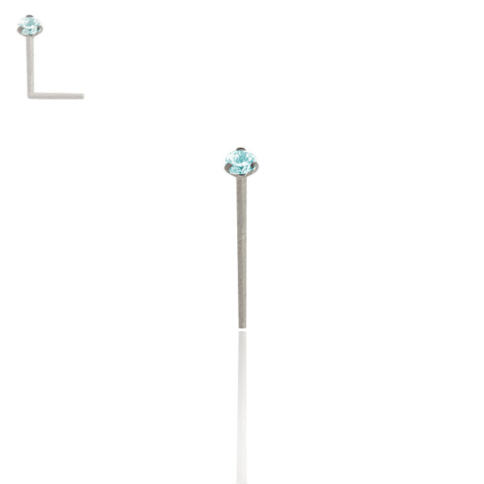 Piercing nez argent bleu clair