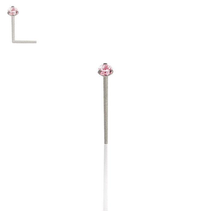Piercing nez argent rose