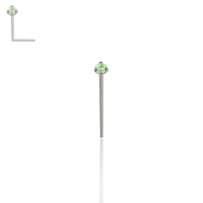 Piercing nez argent vert