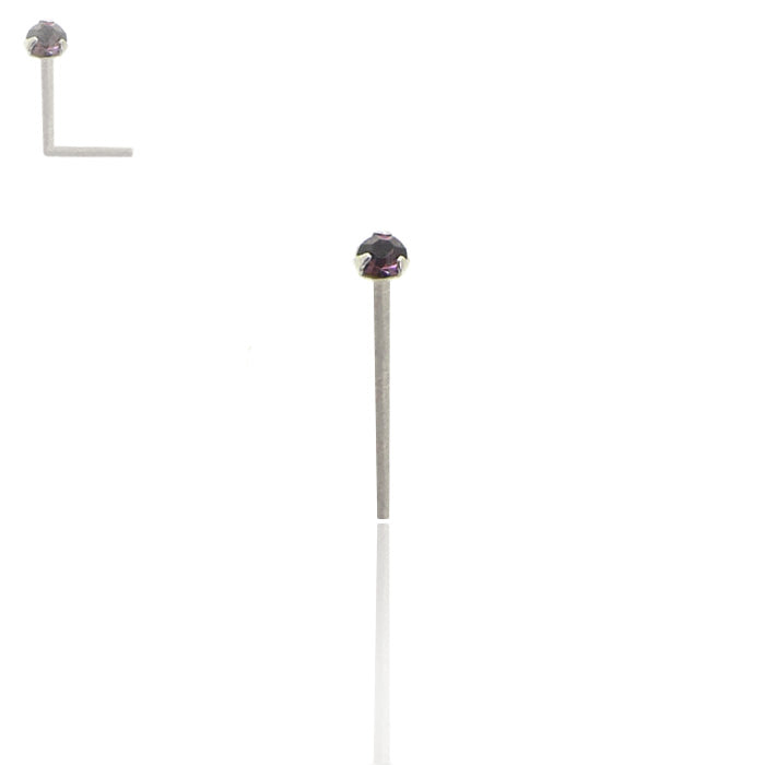 Piercing nez argent violet