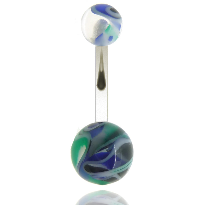 Bleu foncé, vert