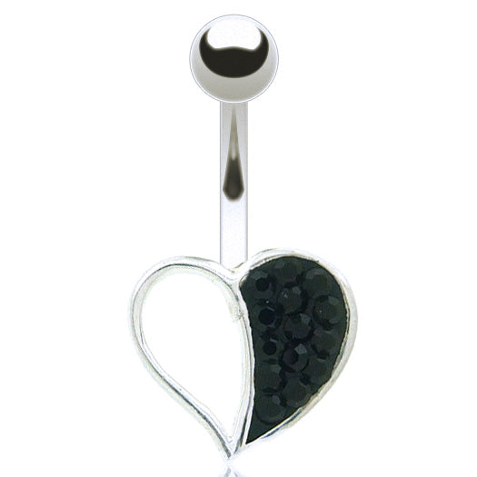 Piercing nombril argent coeur