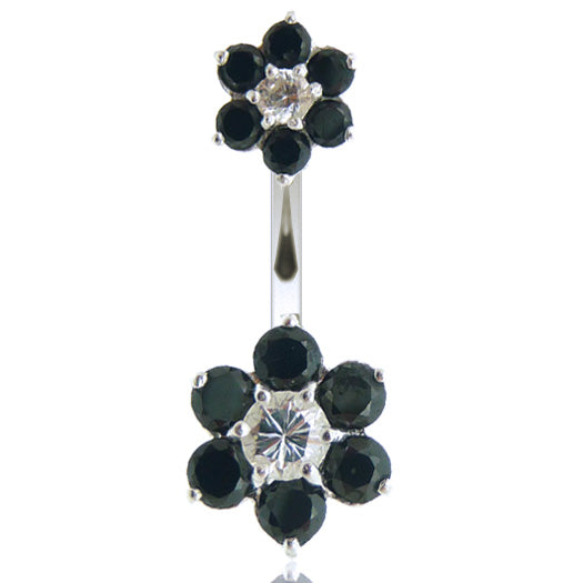 Piercing nombril double fleur