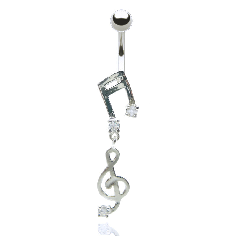Piercing nombril pendentif note musique