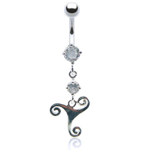 Piercing nombril pendentif avec triskell