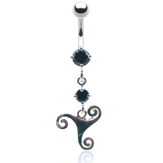 Piercing nombril pendentif avec triskell