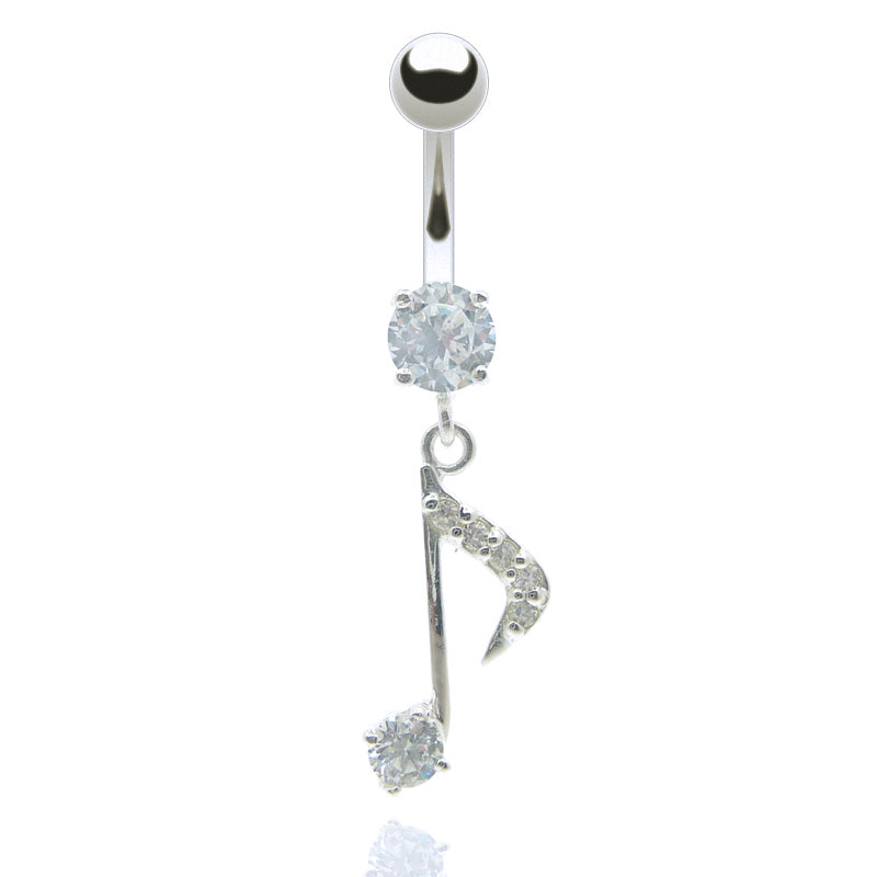 Piercing de nombril note de musique