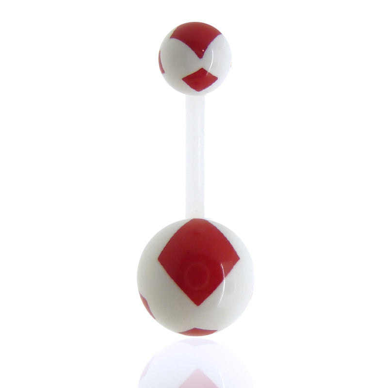Piercing nombril bioplast boules carreau