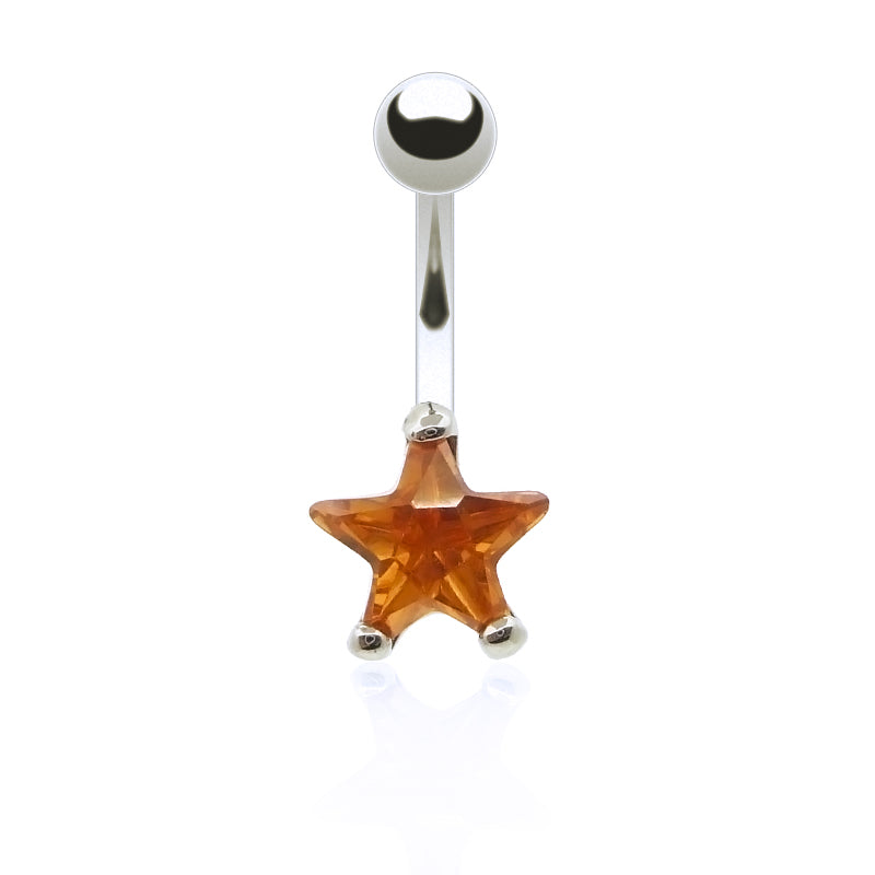 Piercing de nombril étoile brillante