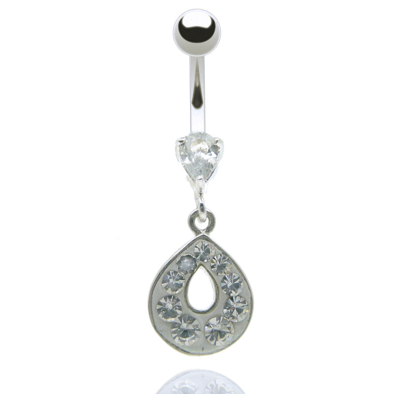 Piercing nombril pendentif goutte