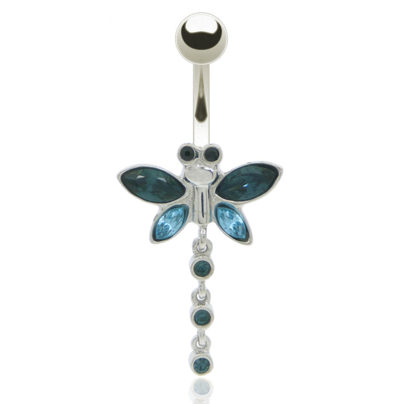 Piercing Nombril Titane Papillon Argent 925 - Banane 3 Couleurs Piercingline