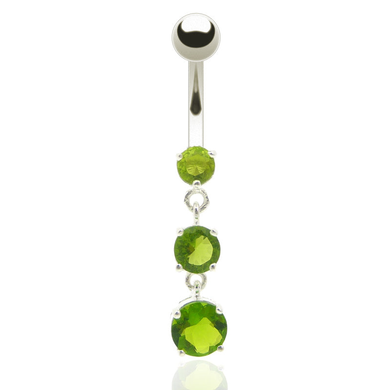 Piercing nombril pendentif brillant