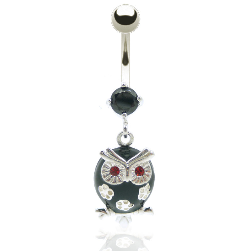 Piercing nombril pendentif hibou