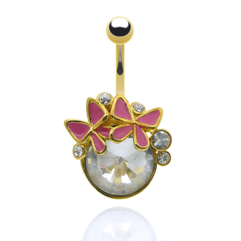 Diamants,Papillons,Fleurs,Nombril Acier Chirurgical Pour Diamants,Papillons,Fleurs,Nombril Acier Chirurgical Pour