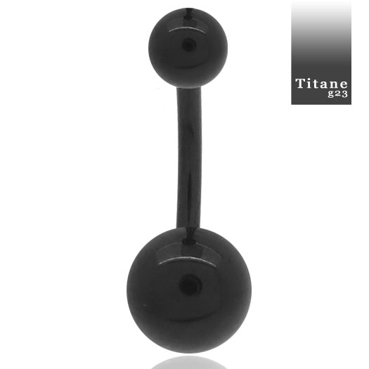 Piercing nombril titane noir