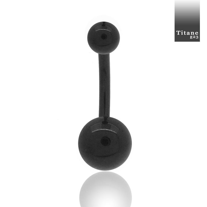 Piercing de nombril titane noir