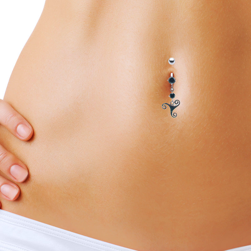 Piercing nombril pendentif avec triskell