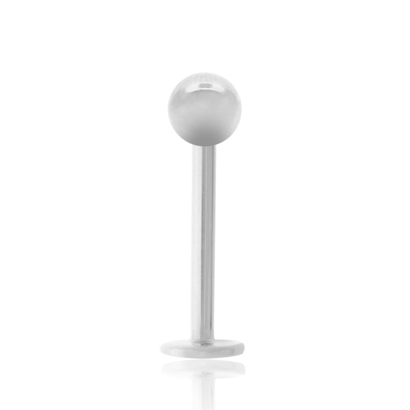 Piercing labret en or blanc