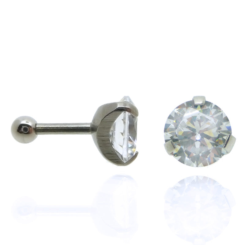 Bijou d'oreille brillant en acier chirurgical