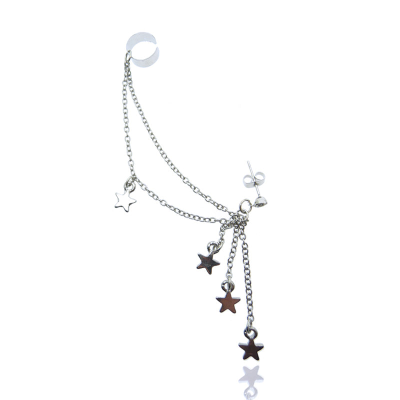 Piercing oreille pendentif avec étoiles