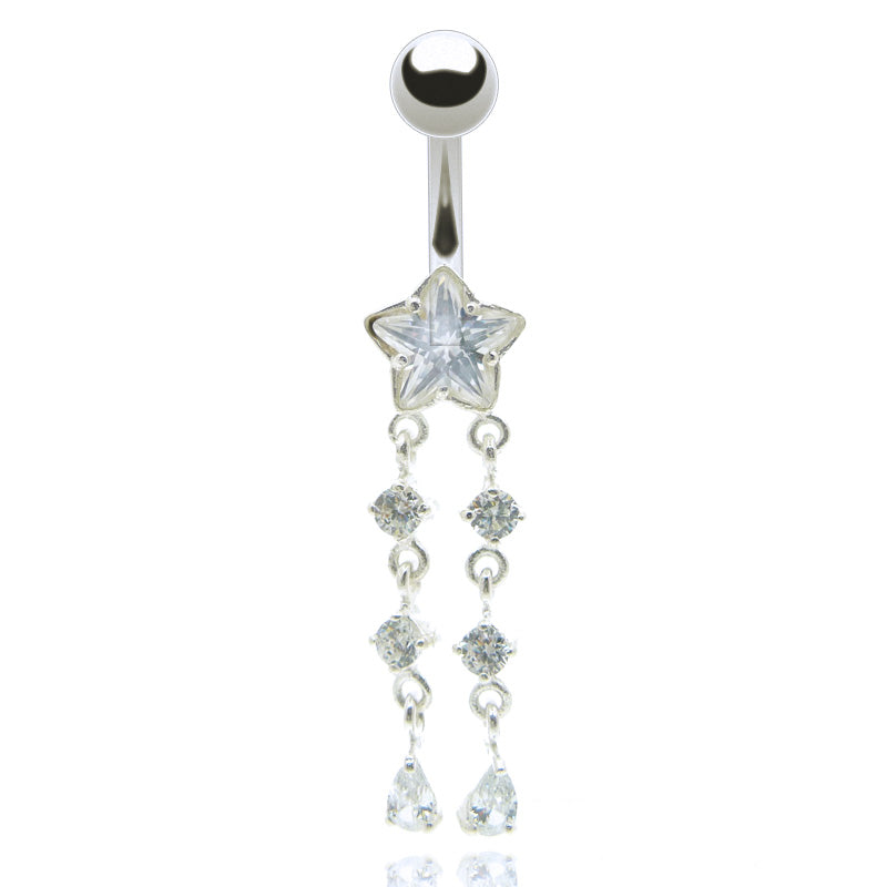 Piercing pendentif nombril étoile