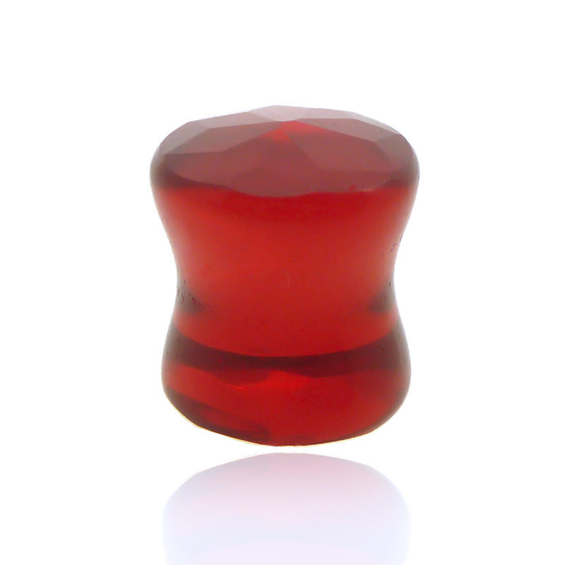 Piercing plug pyrex rouge