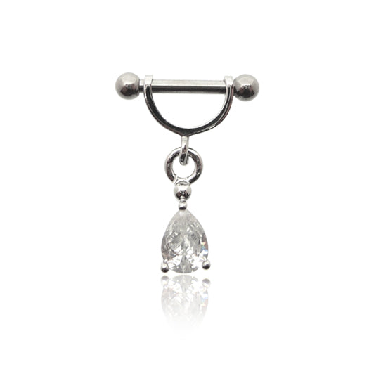Piercing sexe pendentif argent et brillant