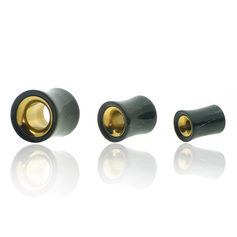 Piercing tunnel acier chirurgical or et corne
