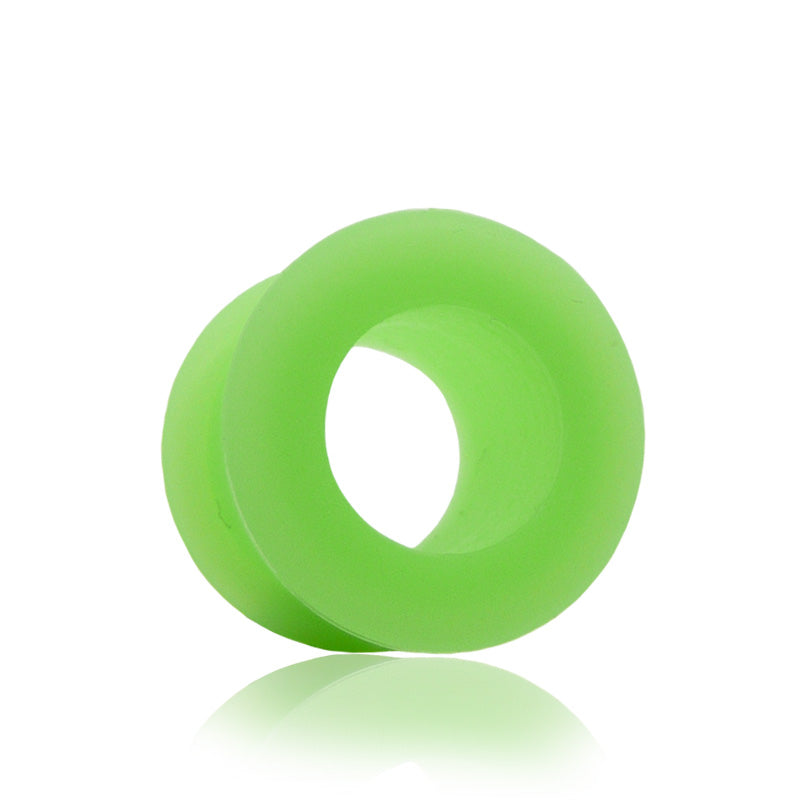 Piercing tunnel silicone vert fluo