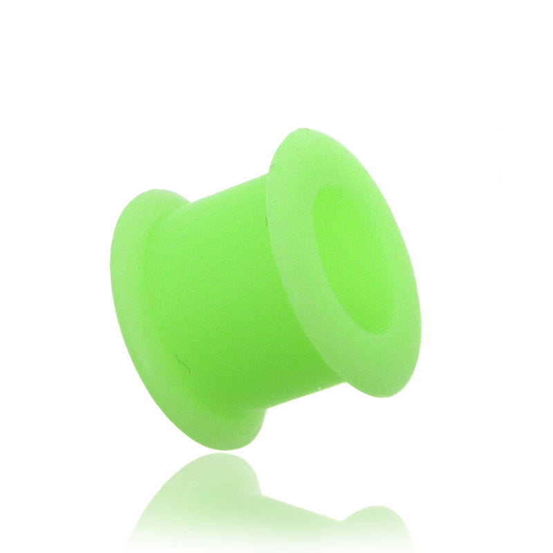 Piercing tunnel silicone vert fluo