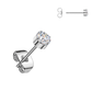 Boucle d’oreille zircon titane ASTM F-136 – 3 mm