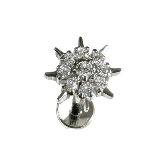 Piercing oreille soleil brillants en titane ASTM F-136