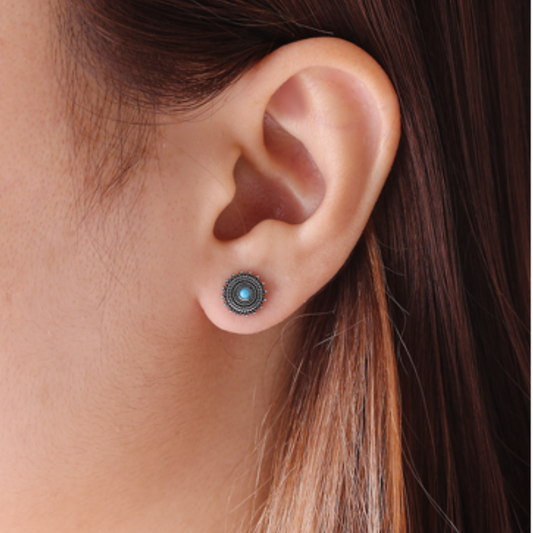 Boucle d'oreille en acier chirurgical style tribal