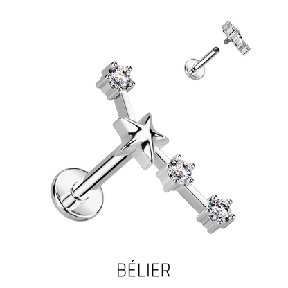 Piercing Zodiaque en Acier Chirurgical – Signe Astrologique