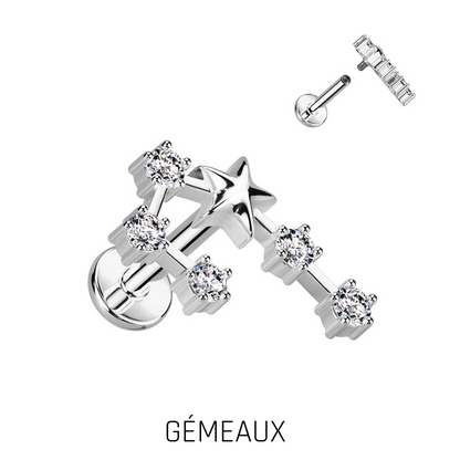 Piercing Zodiaque en Acier Chirurgical – Signe Astrologique