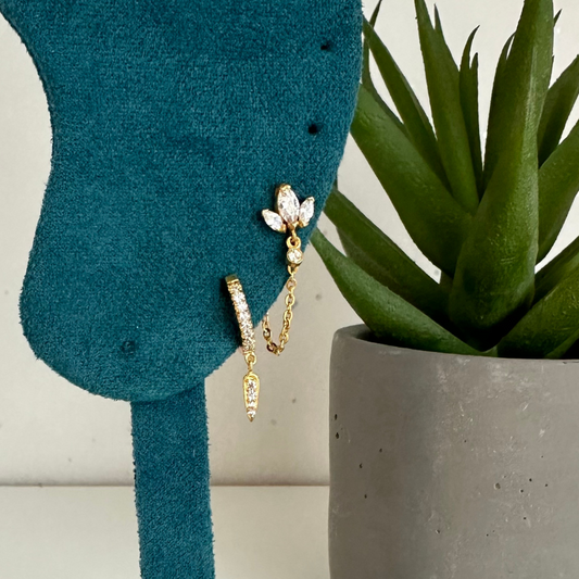 Boucle d'oreille Carla en PVD Gold