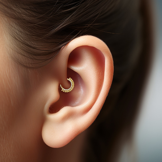 Anneau clicker double rangs en acier chirurgical