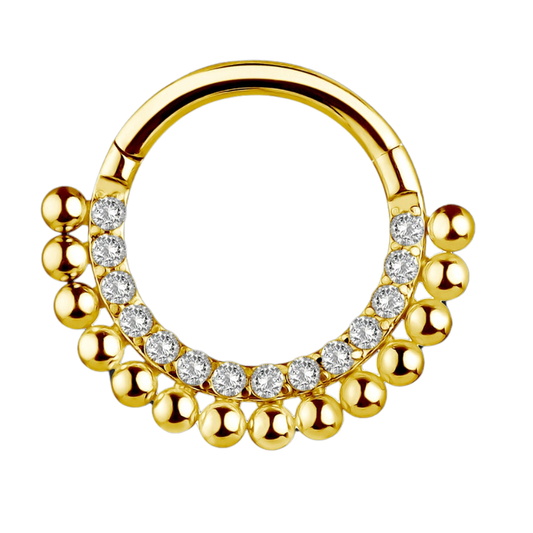 Anneau clicker double rangs en acier chirurgical