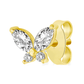 Boucle d’oreille LILY papillon en argent 925 doré et zirconiums