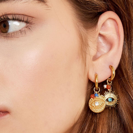 Boucle d'oreille Rosa en acier inoxydable