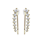 Boucle d'oreille ear crawler rivière de brillants