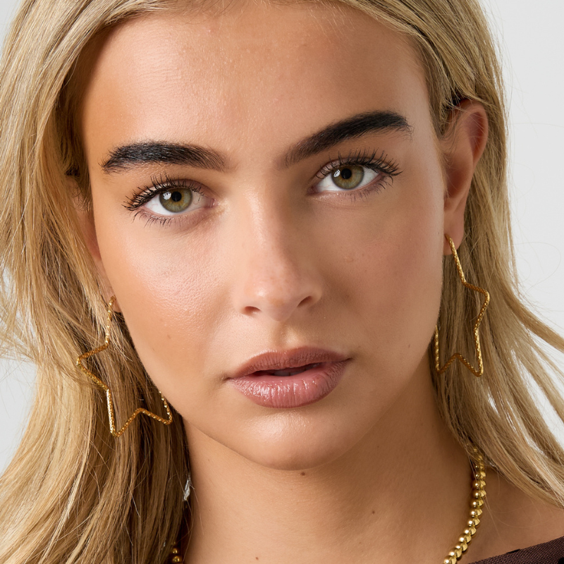 Boucles d’Oreilles Étoile XXL de face