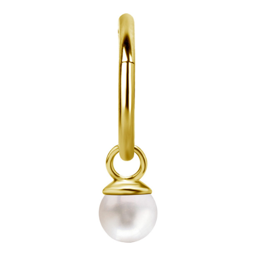 Charm Oreille en Or Jaune 18 Carats avec Perle de Culture