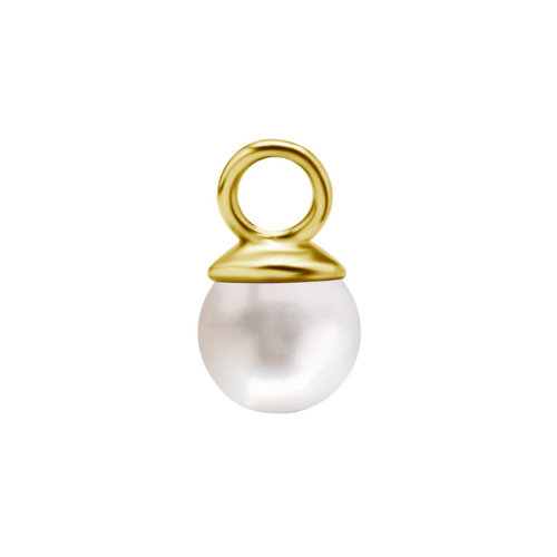 Charm Oreille en Or Jaune 18 Carats avec Perle de Culture
