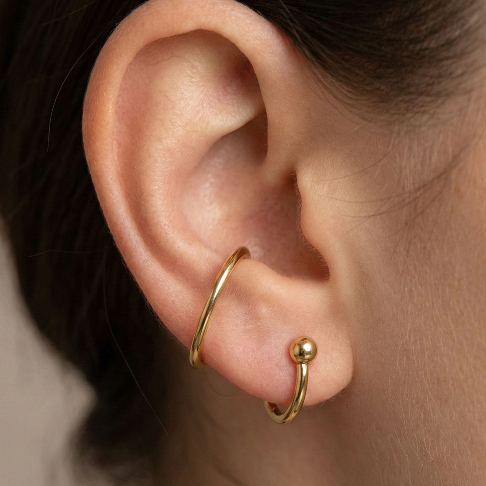 mise en situation Créole Verticale Enveloppante en Acier Chirurgical Doré