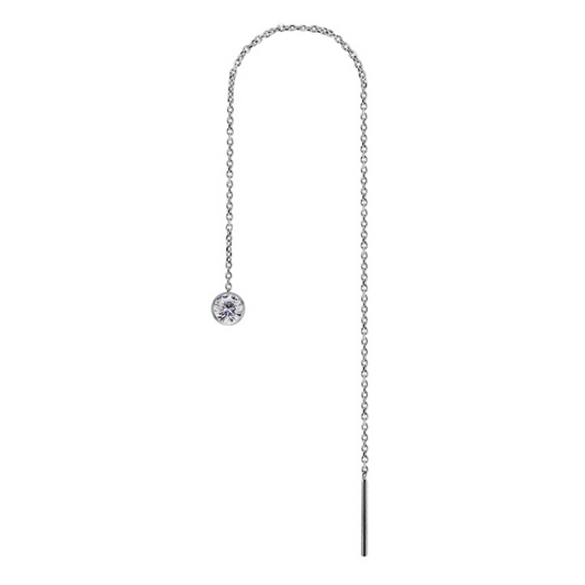 Boucle d'oreille pendante avec oxyde de zirconium