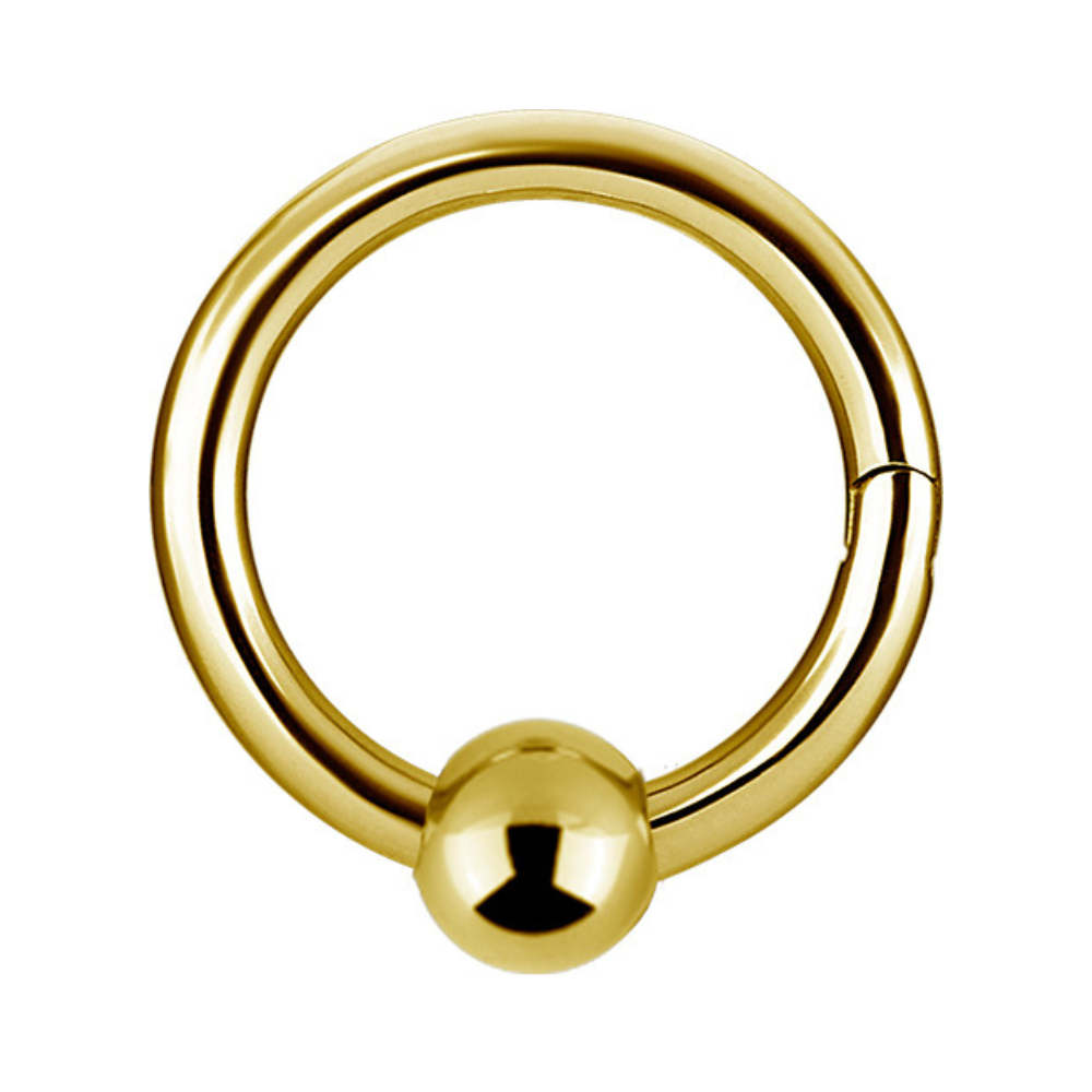Piercing anneau boule clicker en PVD Gold