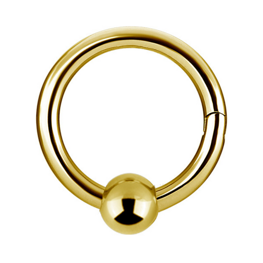 Piercing anneau boule clicker en PVD Gold