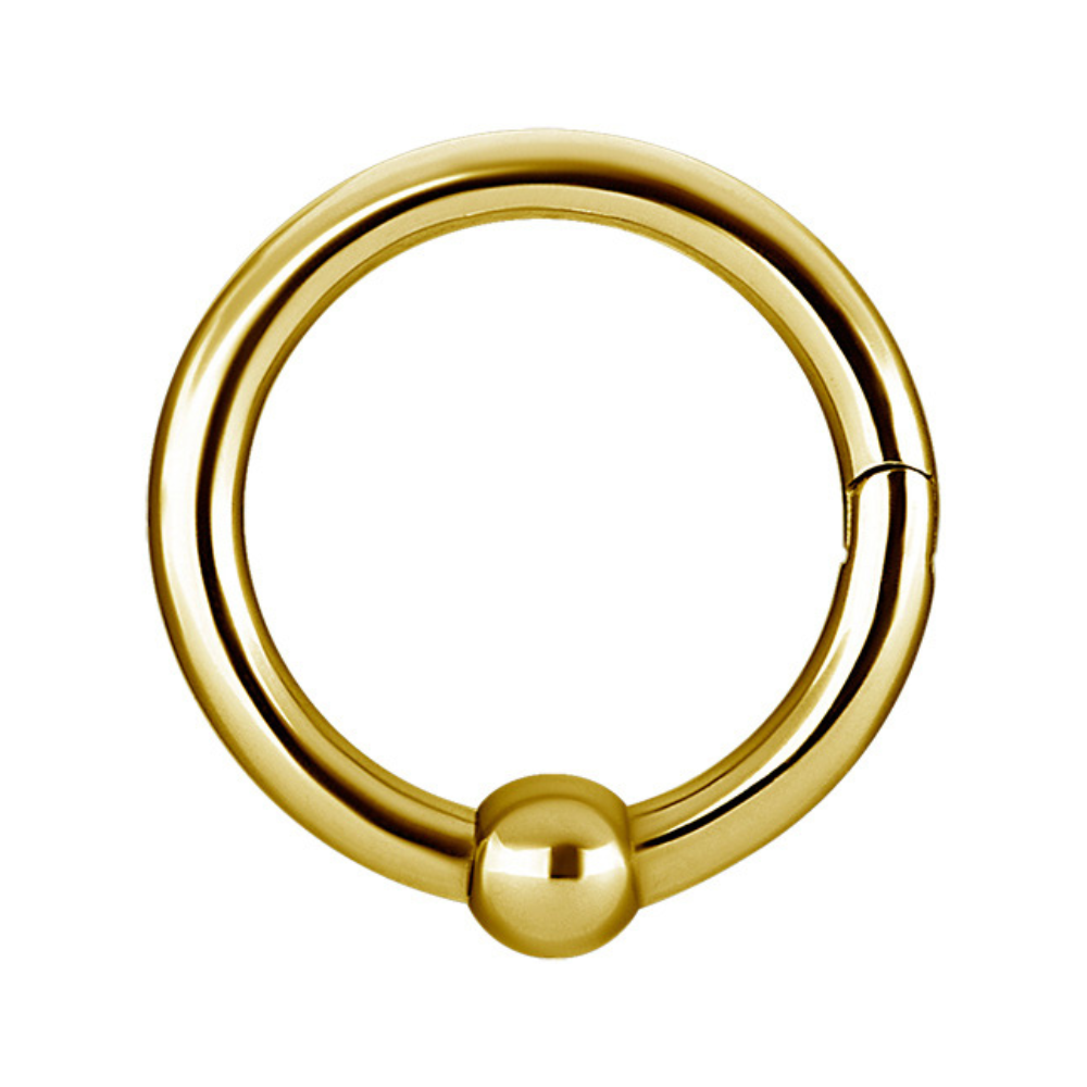 Piercing anneau boule clicker en PVD Gold