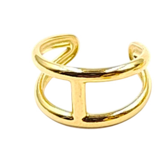 Earcuff en acier chirurgical doré